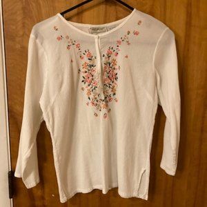 White Embroidered Blouse (3 for $12)